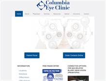 Tablet Screenshot of columbiaeyeclinic.com